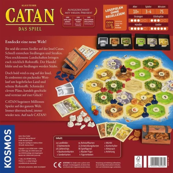 Kosmos Brettspiel 69360 Catan – Das Spiel, Ab 10 Jahre, 3-4 Spieler 4