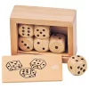Goki Würfel HS239, Würfelkasten Mit Holzwürfeln, Augenwürfel, 16mm Kantenlänge, 6 Stück 14
