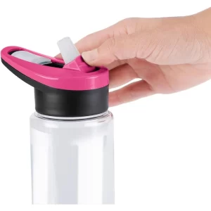 Emsa Trinkflasche Drink2Go Tritan Triangle N30310, 0,7 L, Kunststoff, Transparent / Pink 22