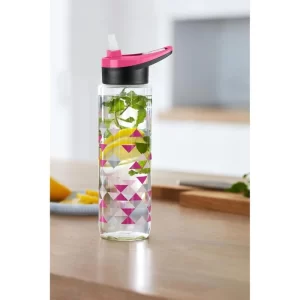 Emsa Trinkflasche Drink2Go Tritan Triangle N30310, 0,7 L, Kunststoff, Transparent / Pink 14